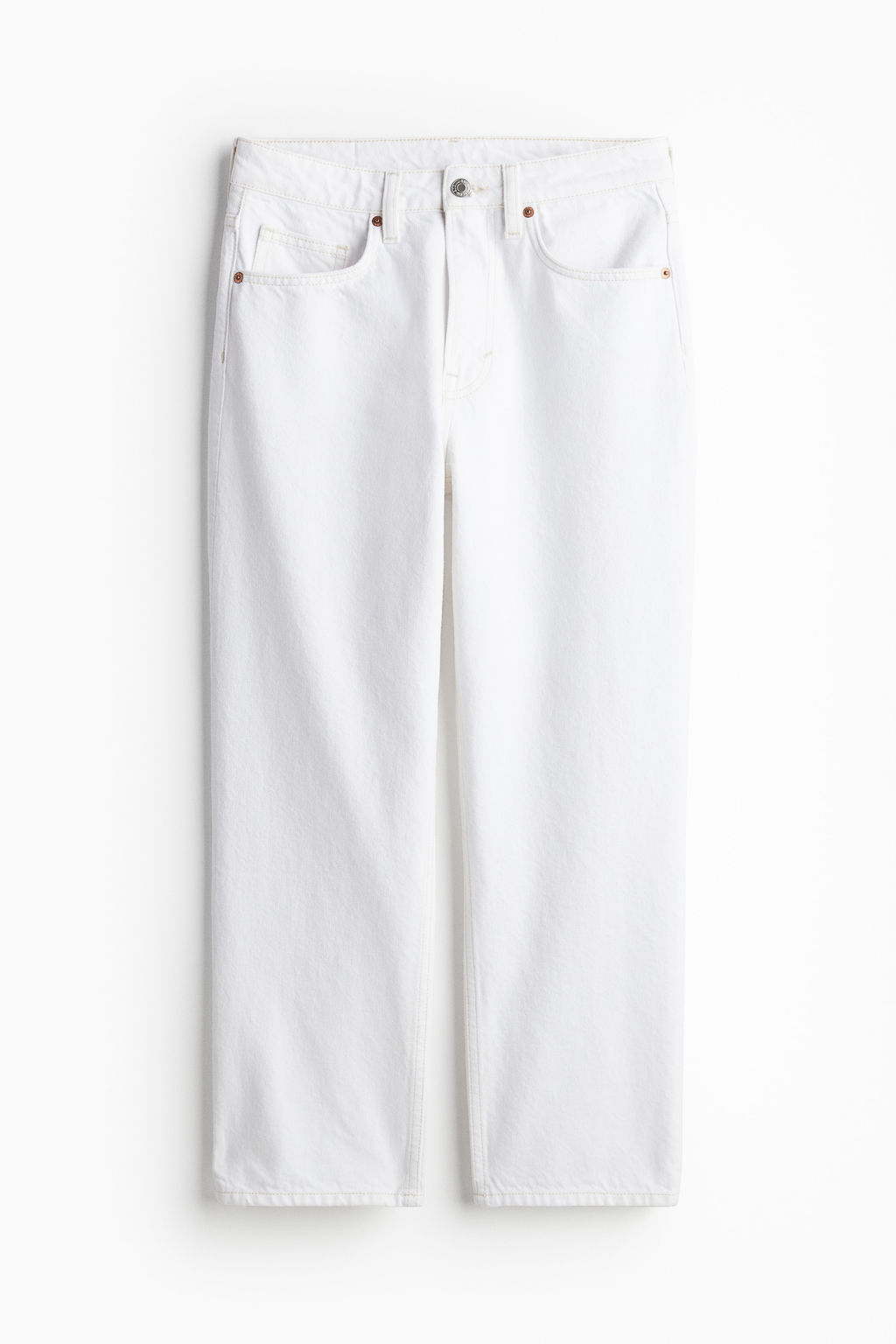 Straight High Cropped Jeans - H&m фото 4