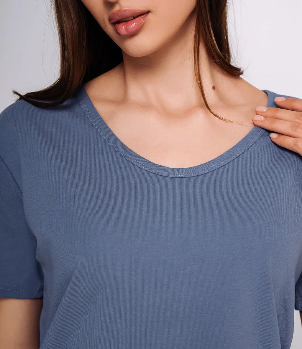 Футболка #ОКТ075005, индиго