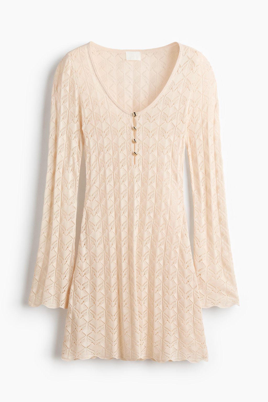 Minivestido efecto crochet