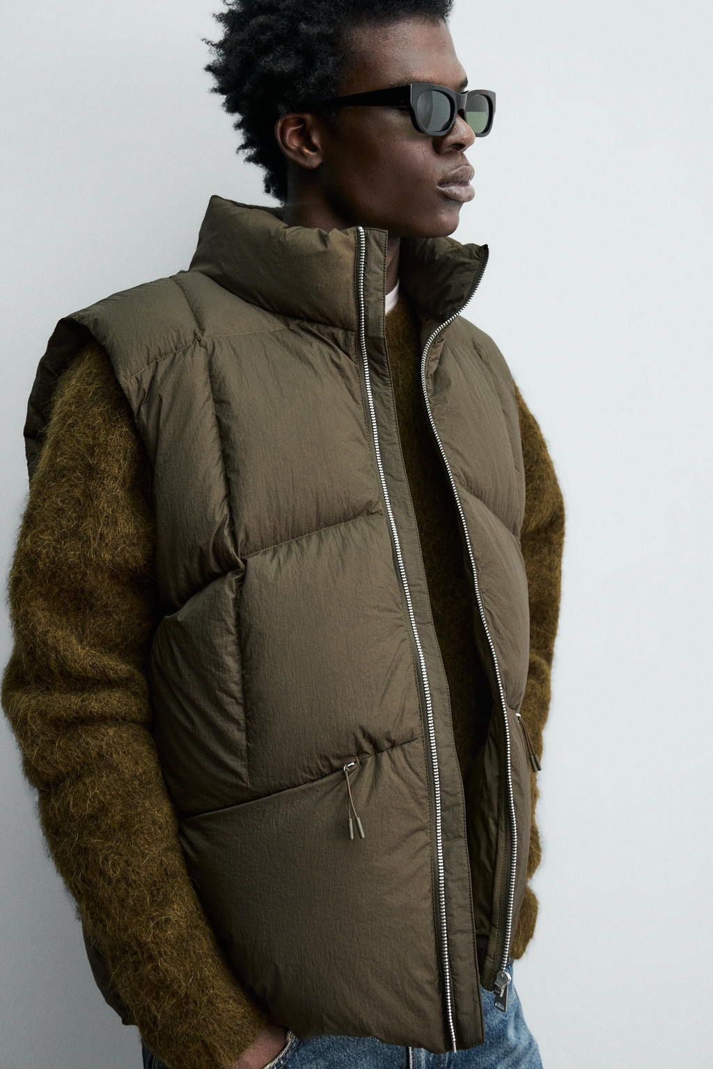 100% FEATHER PUFFER GILET - Zara фото 6