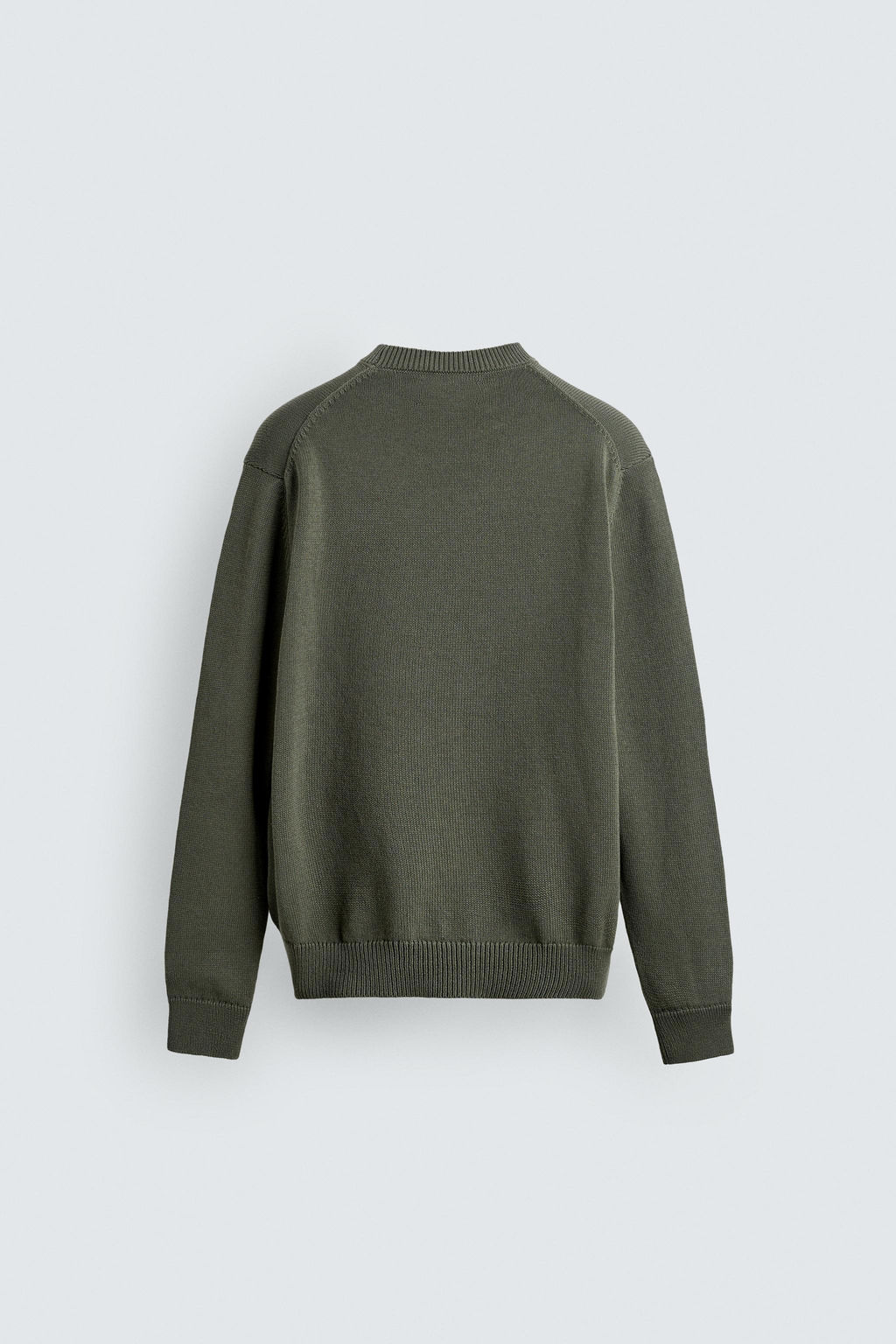 JERSEY REGULAR FIT ALGOD?N / Verde gris - Zara фото 8
