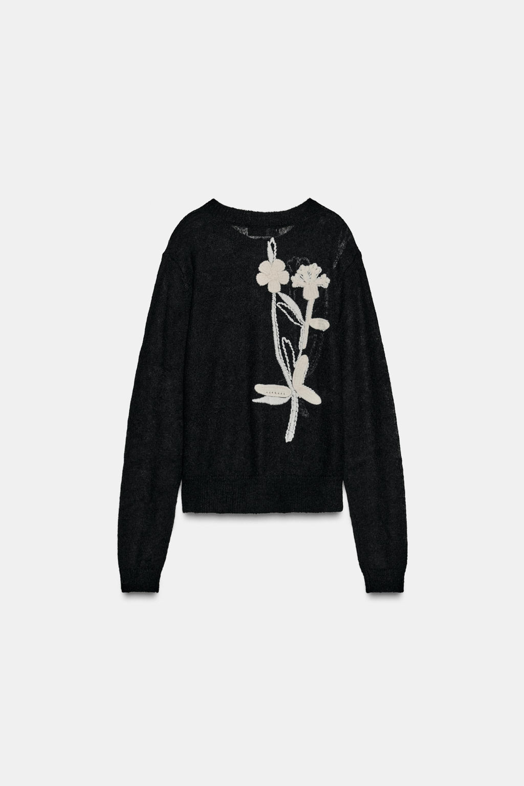 CARDIGAN WITH EMBROIDERED FLOWER - Zara фото 5