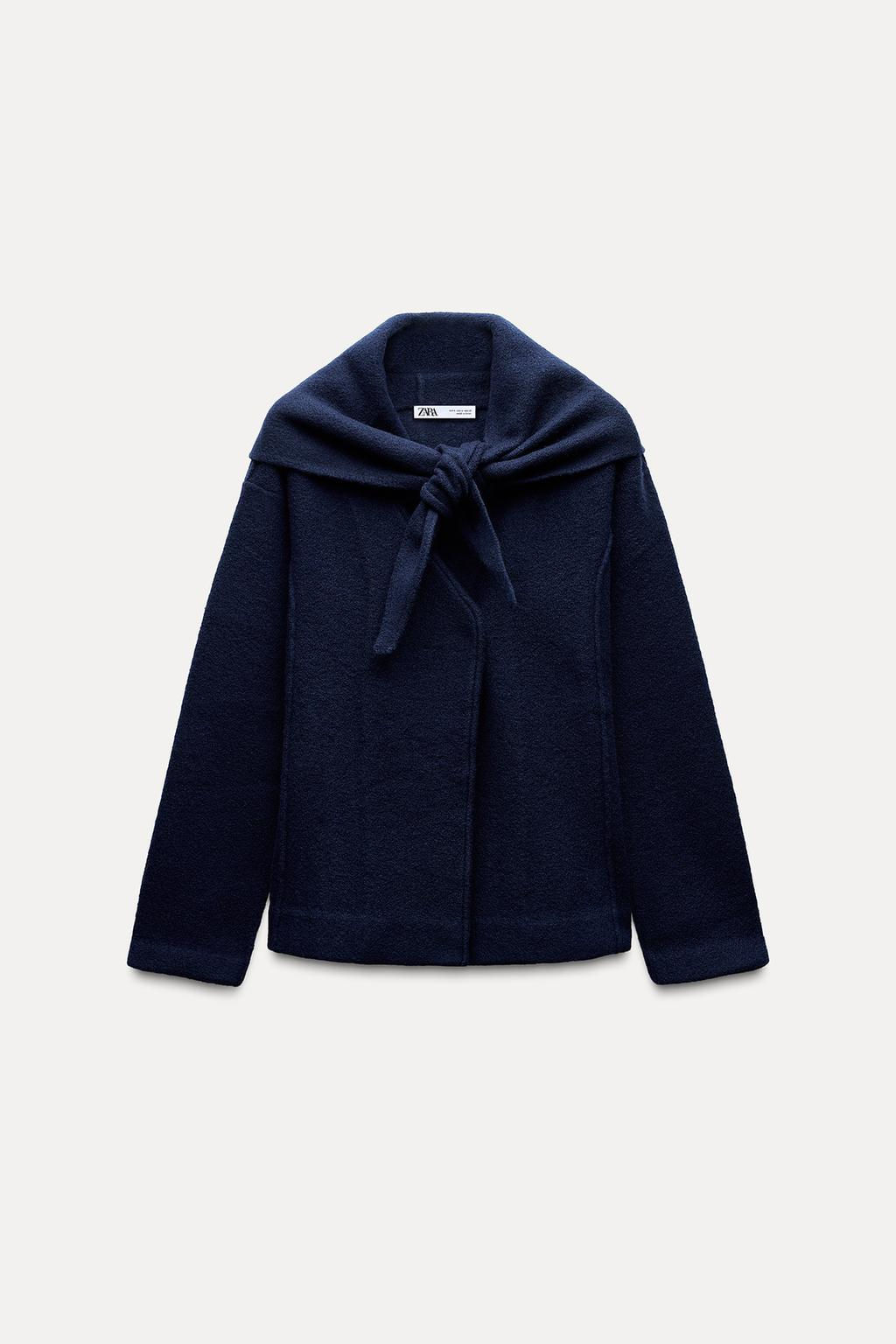 100% WOOL SCARF JACKET - Zara фото 4