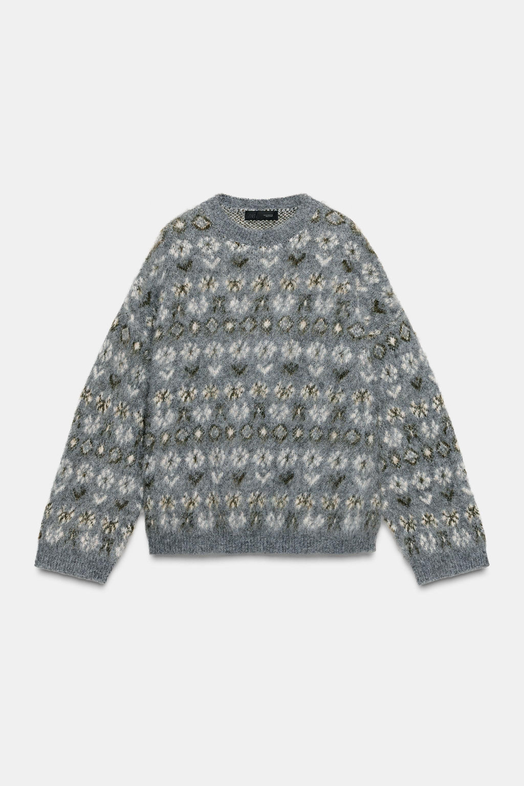 BRUSHED EFFECT JACQUARD KNIT JUMPER - Zara фото 4
