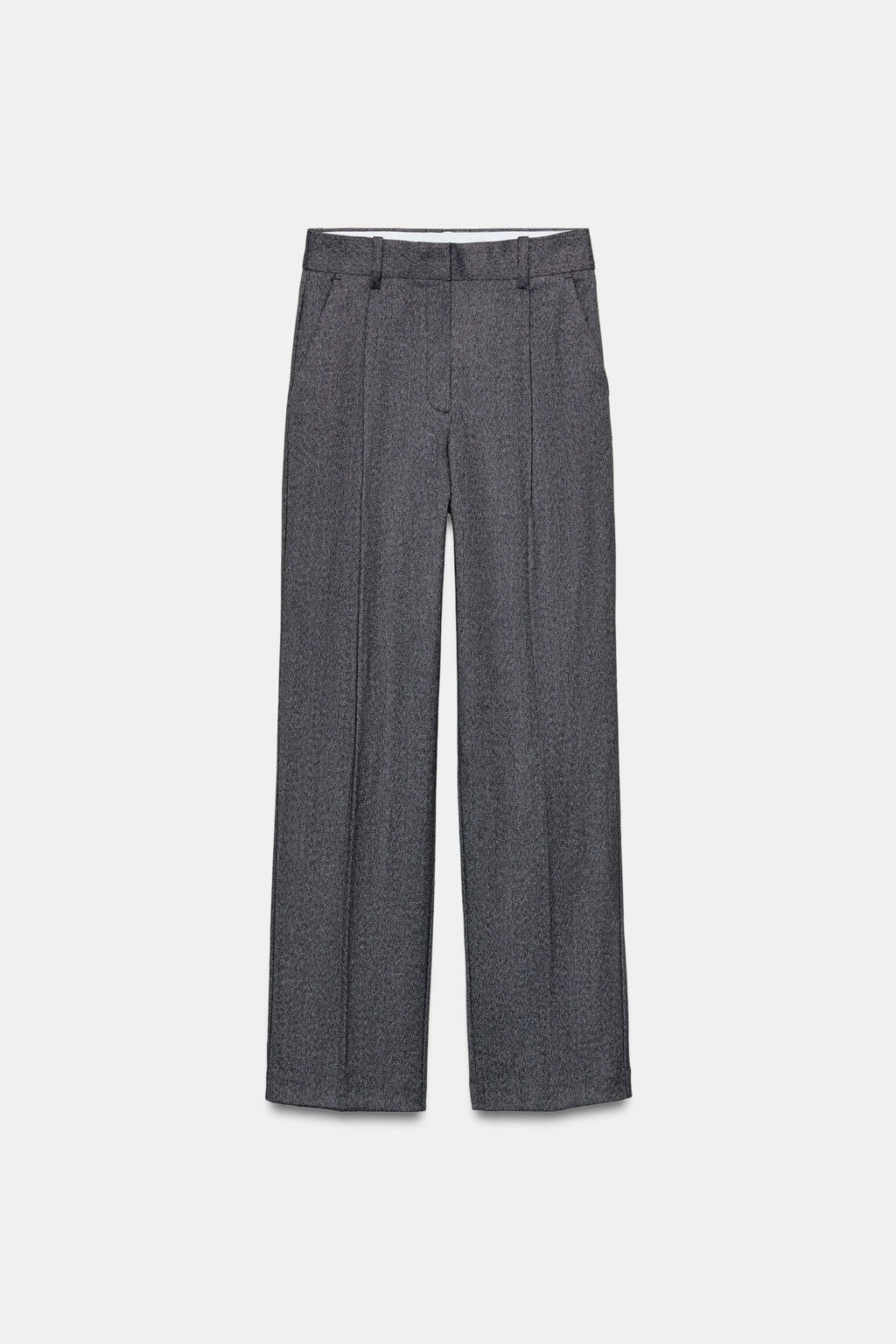 HERRINGBONE STRAIGHT-LEG TROUSERS - Zara фото 14