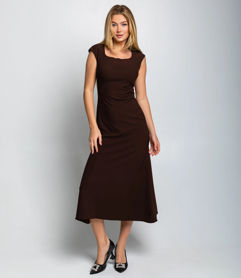Платье #КТ3298, шоколадный