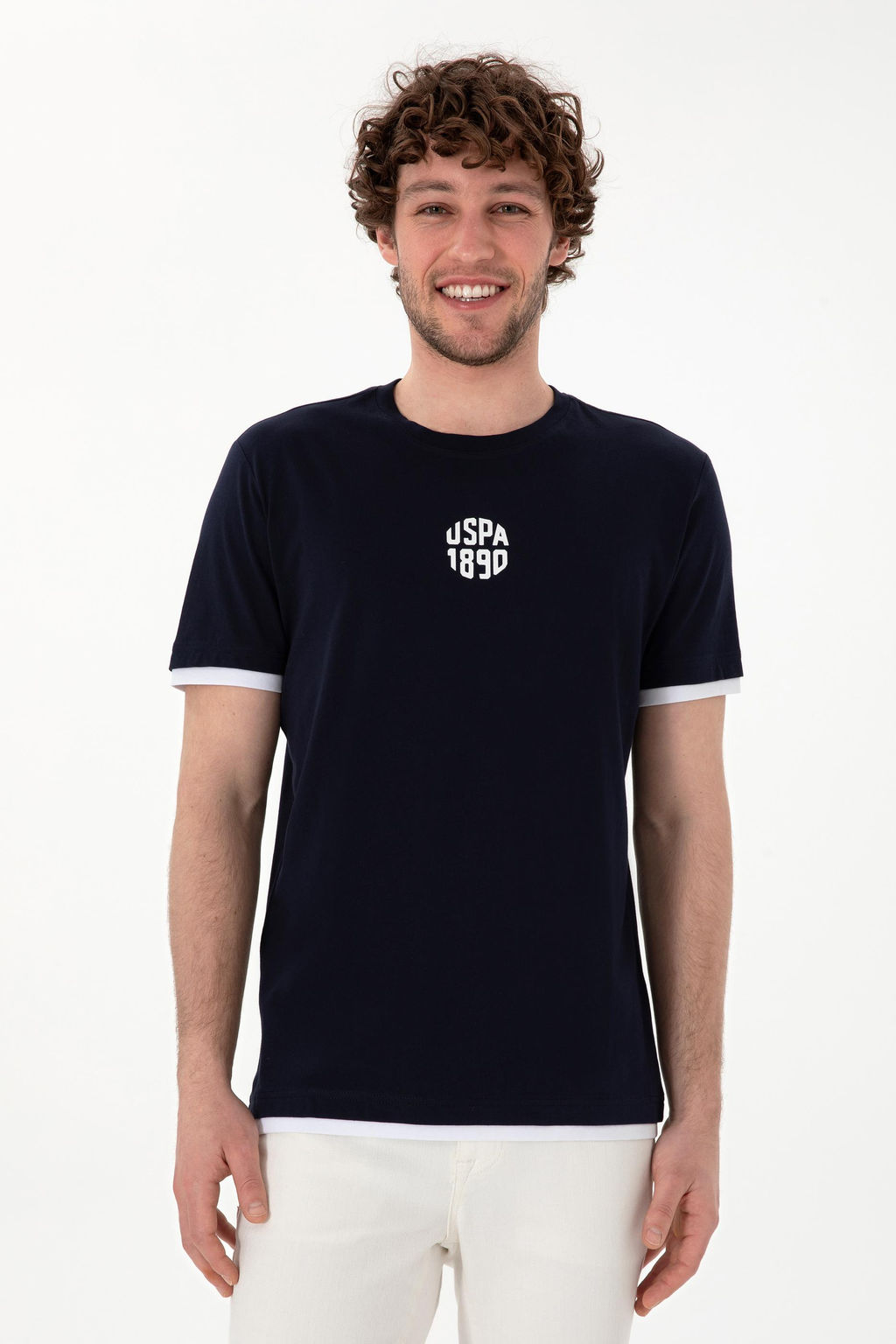 Erkek Regular Fit Bisiklet Yaka Lacivert Ti__rt Sepette S_rpriz _ndirim