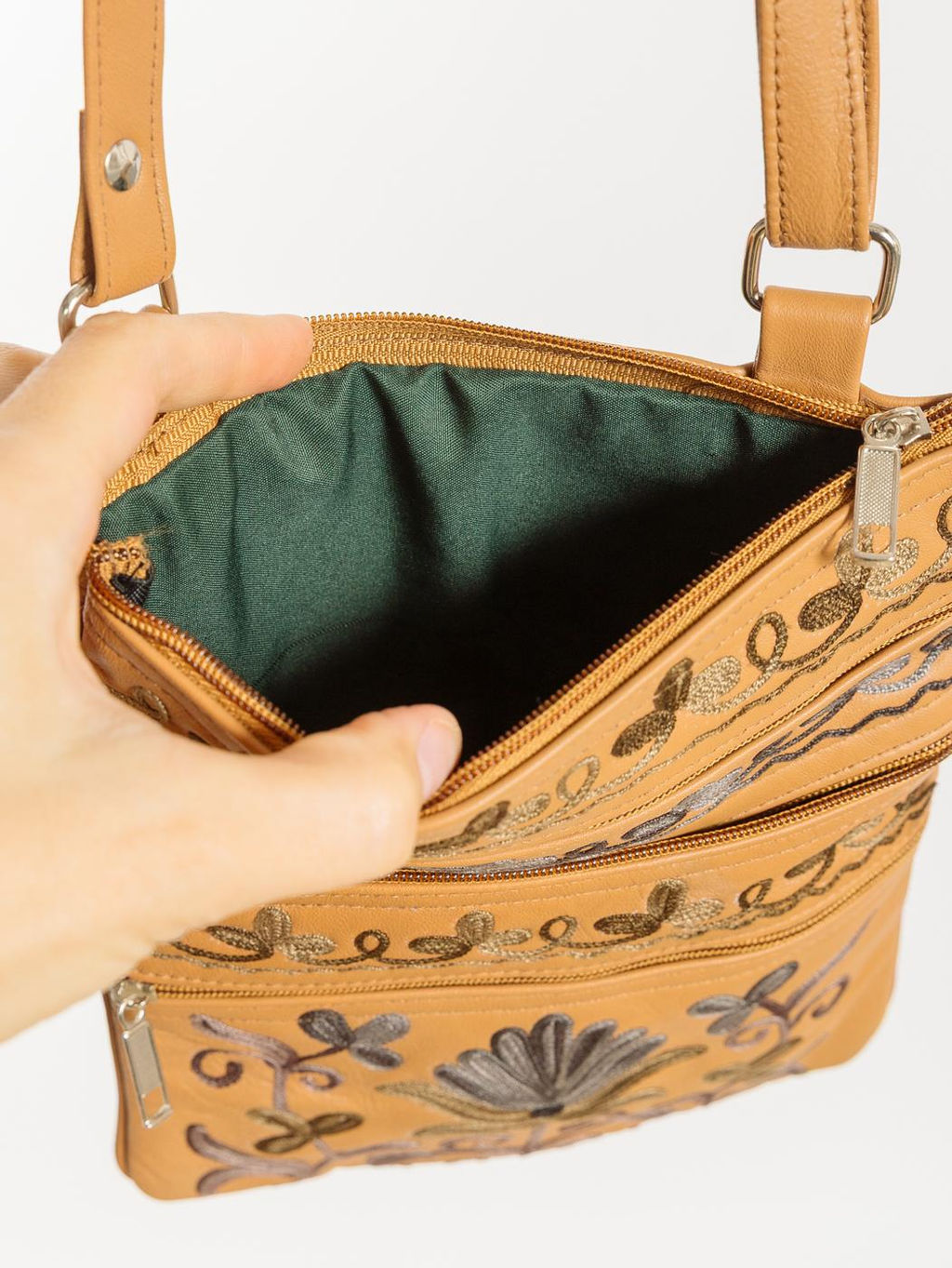 Сумка натуральная кожа через плечо №1114/25 - Ганг фото 5