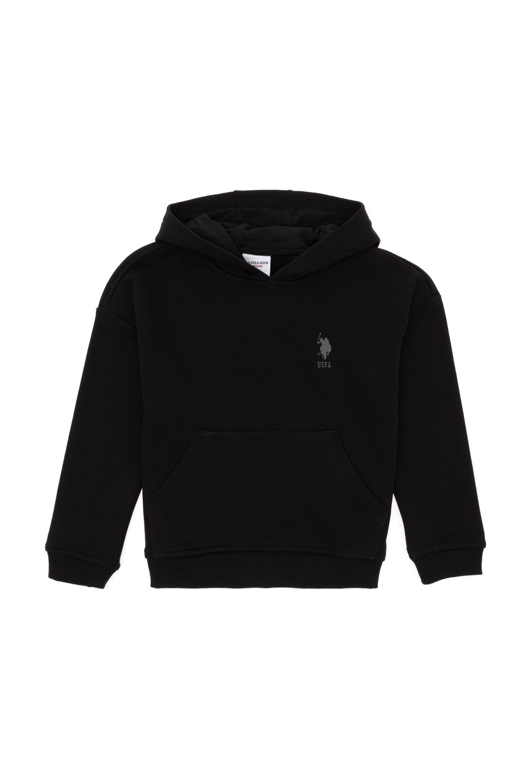 Черная базовая толстовка с капюшоном для мальчика - U.s. polo assn фото 6