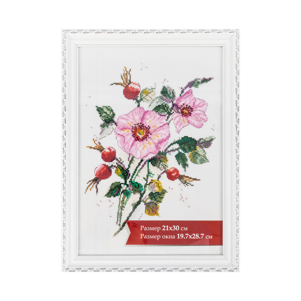 Рамка Gamma ПРК-21 21 х 30 см пластик. с оргстеклом белый