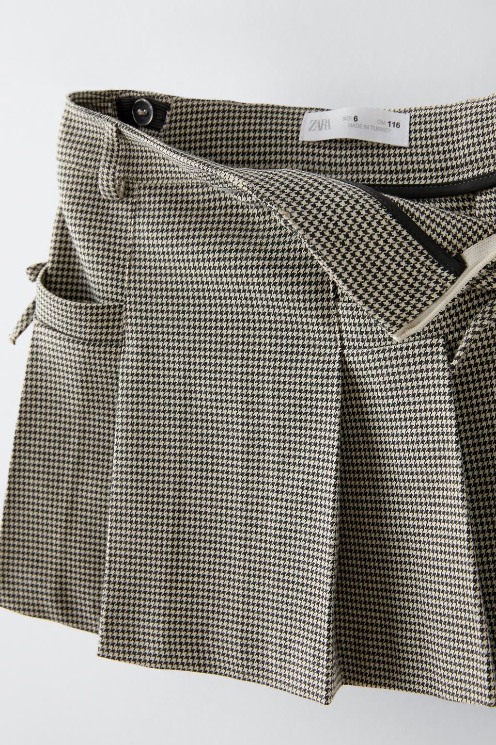 HOUNDSTOOTH BOW SKIRT - Zara фото 3
