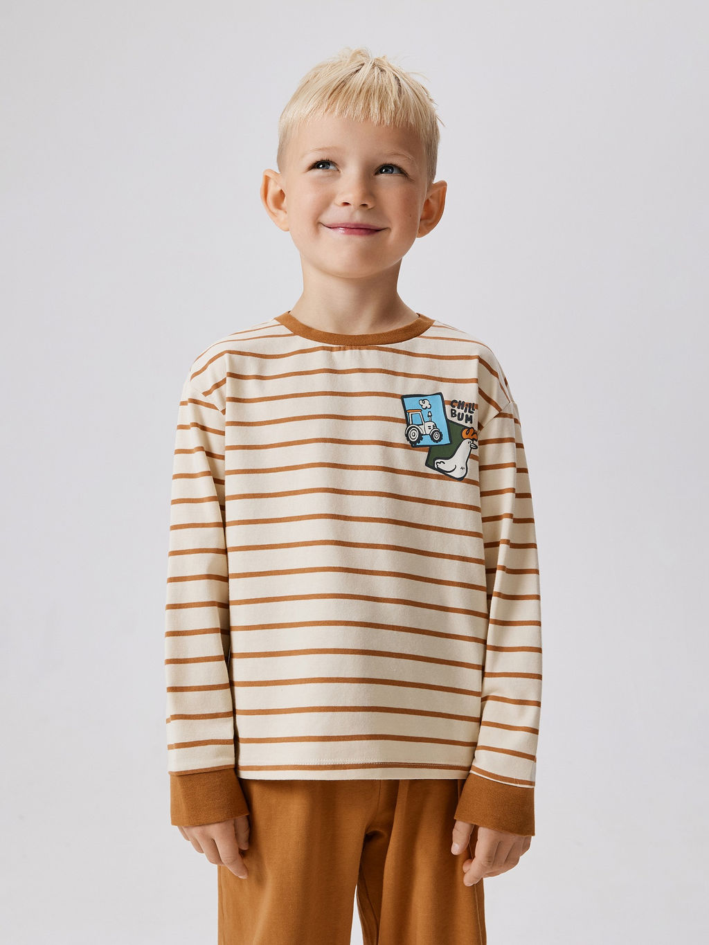 ACOOLA / Набор детский для мальчиков ((1)джемпер и (2)брюки) Lich бежевый  фото 6