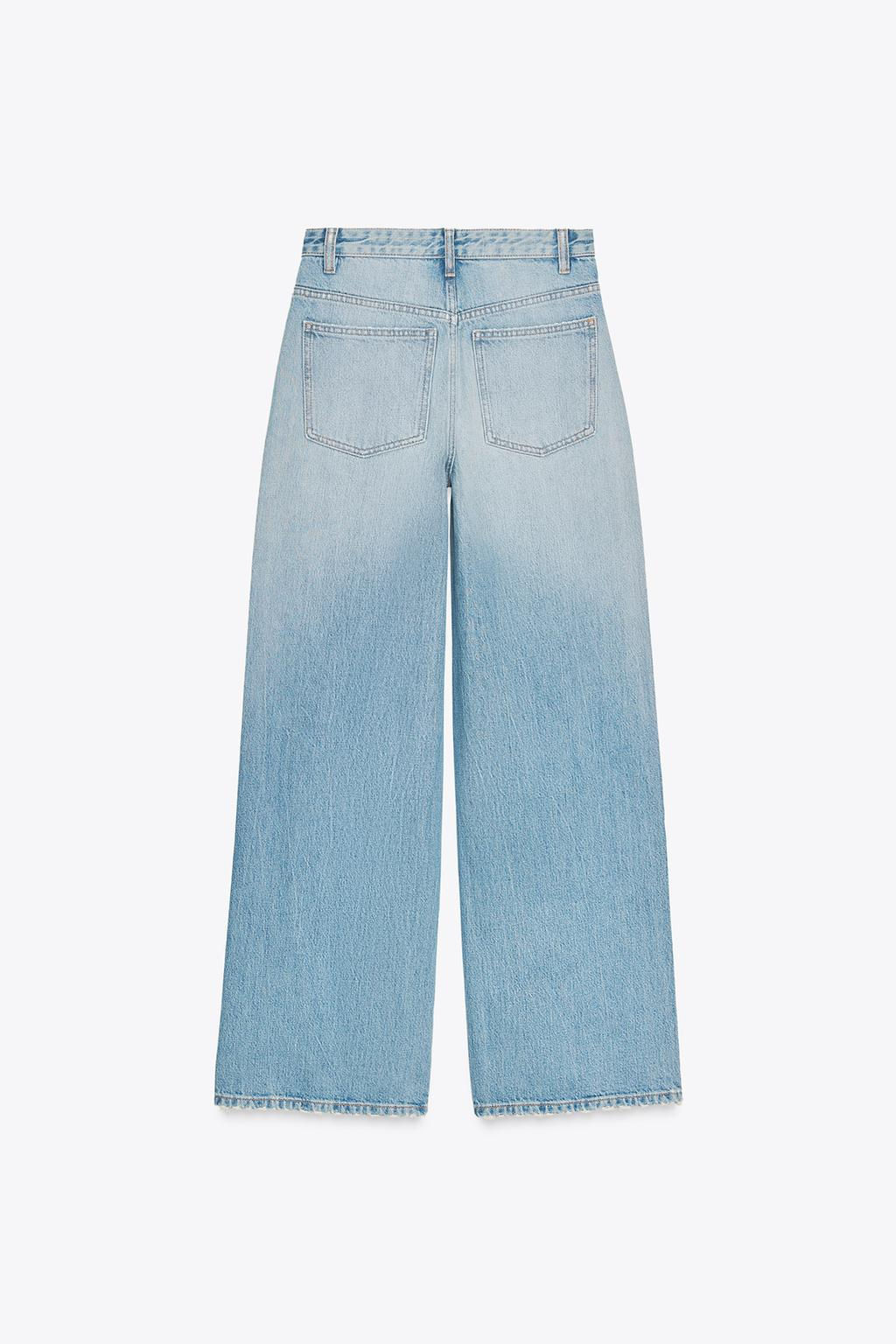 TRF WIDE-LEG HIGH-WAIST JEANS WITH CROSSOVER WAIST - Zara фото 6