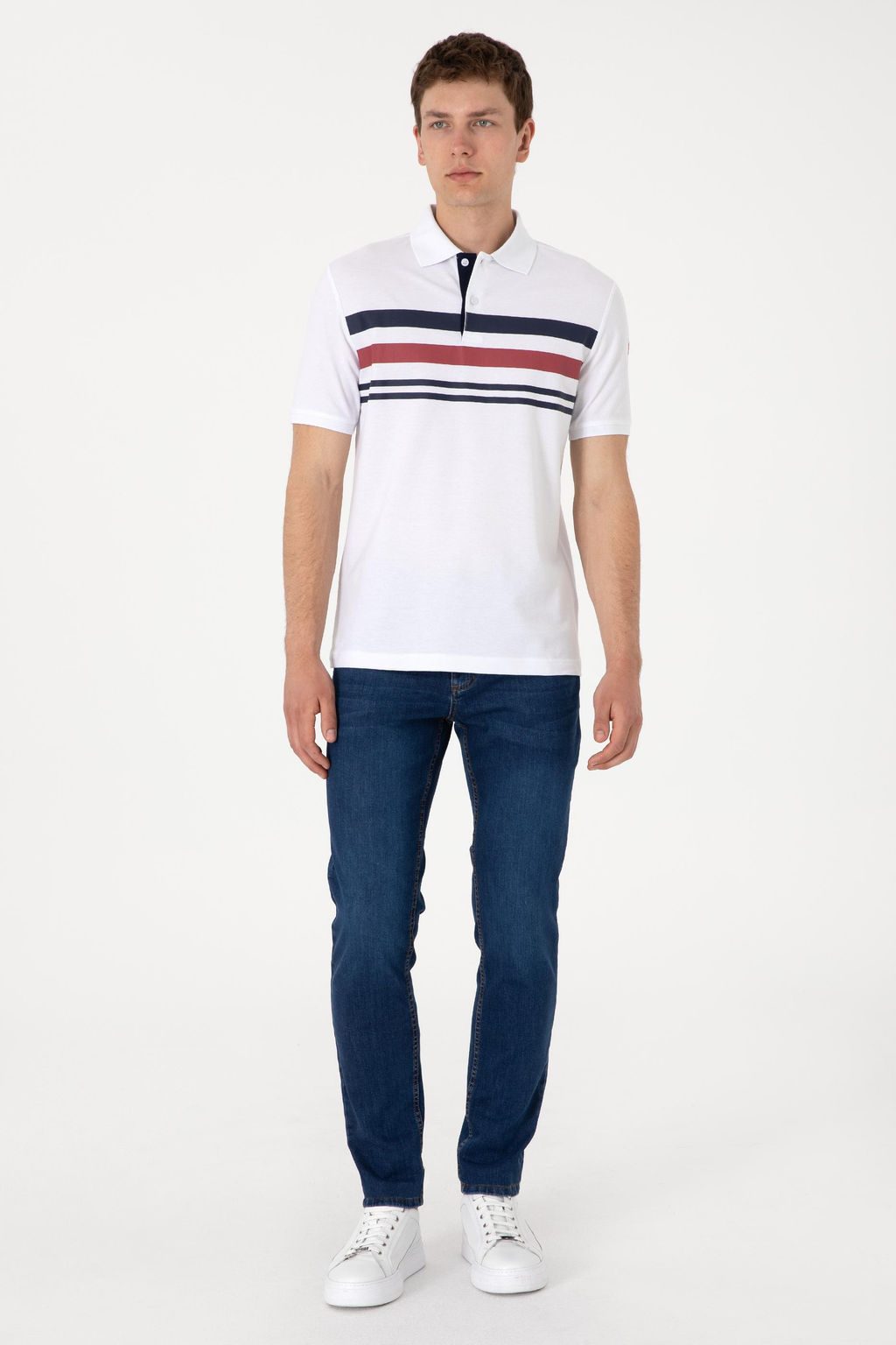 Erkek Regular Fit Polo Yaka Beyaz Ti__rt Sepette S_rpriz _ndirim - U.s. polo assn фото 4