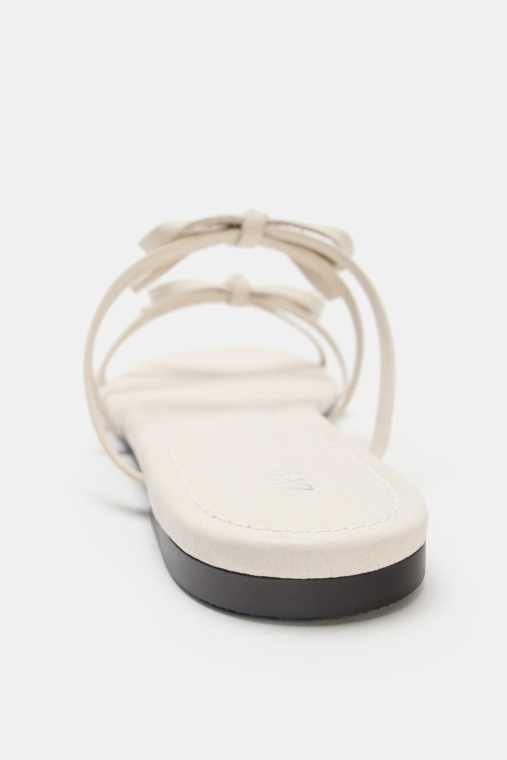 SANDALIA LAZOS PIEL / blanco