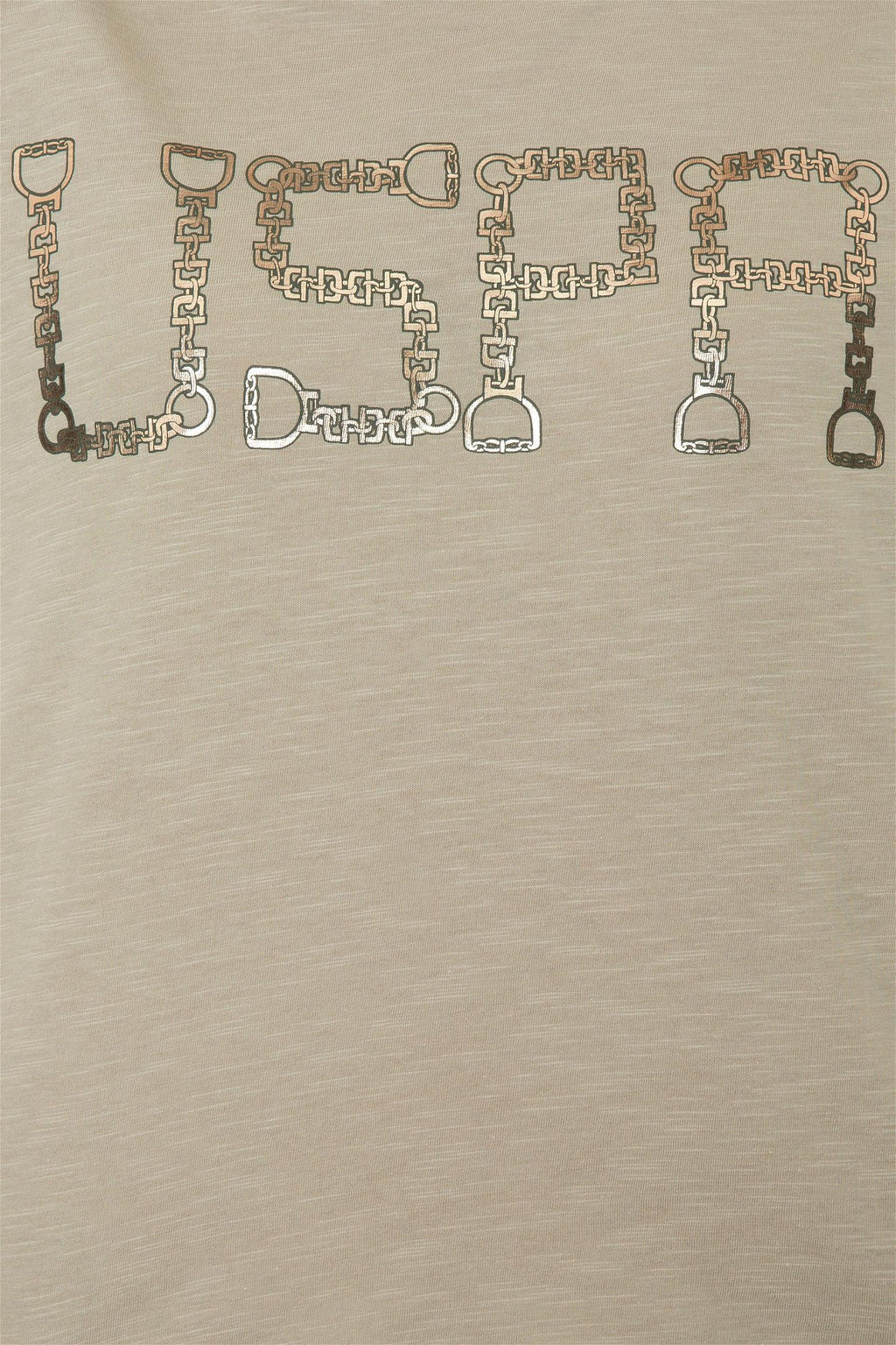 Женская укороченная футболка цвета хаки с круглым вырезом Неожиданная скидка в корзине - U.s. polo assn фото 6