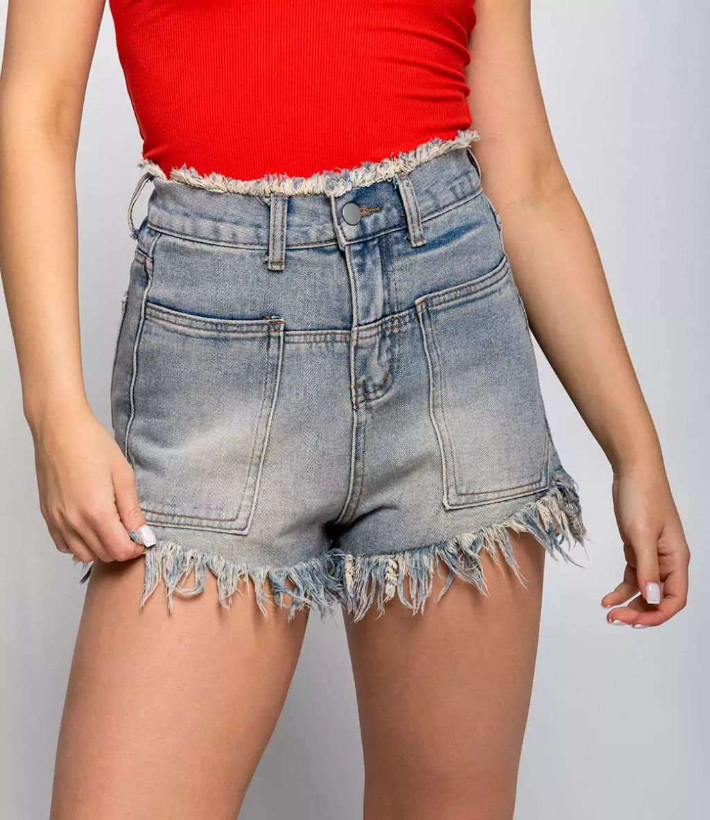 Джинсовые шорты #КТ6322, голубой