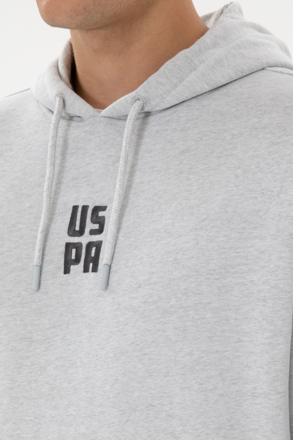 Erkek Comfort Fit Kap__onlu K_sa Kollu Gri Melanj Sweatshirt - U.s. polo assn фото 21