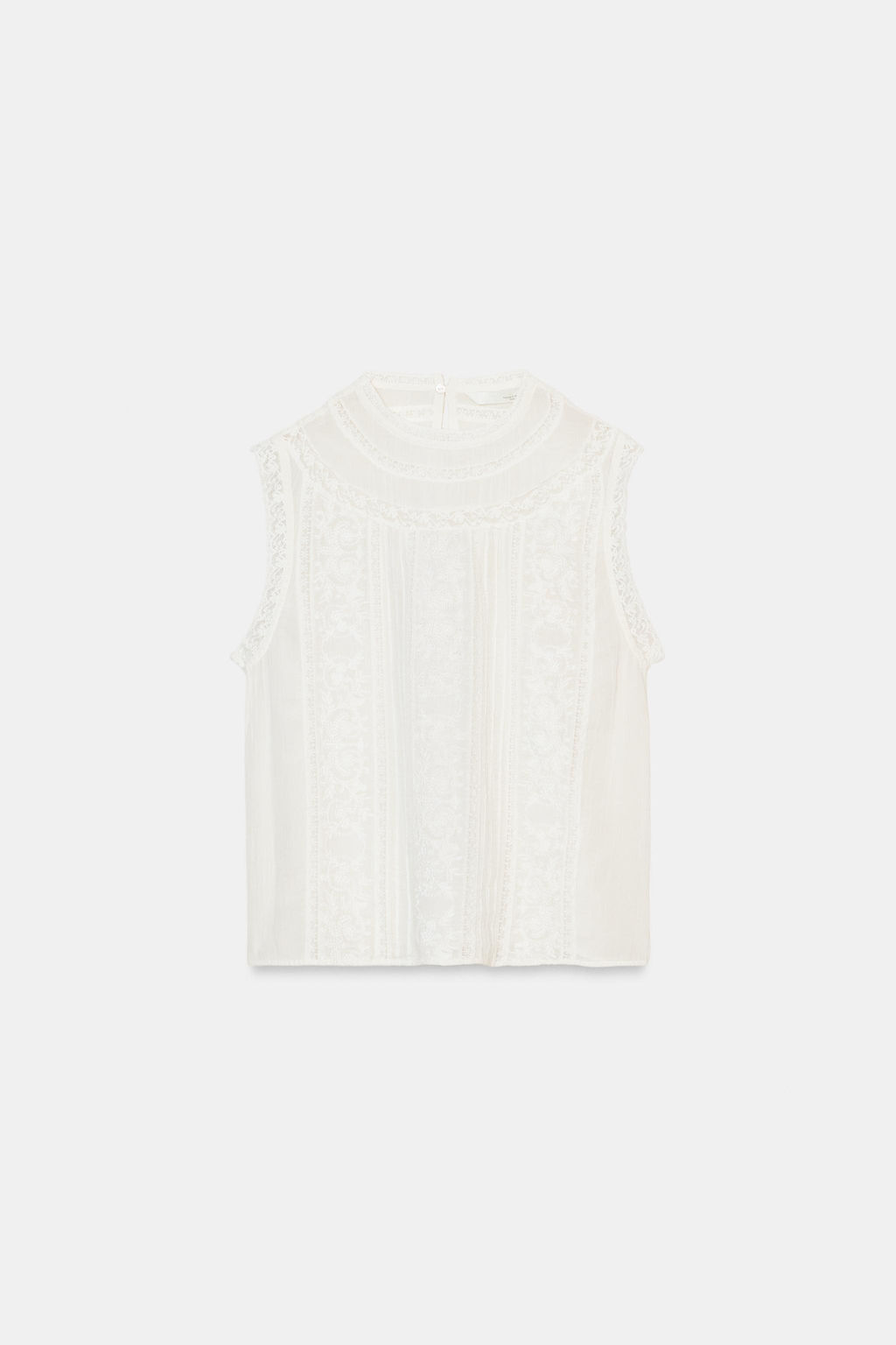TOP BORDADOS MANGA SISA ZW COLLECTION / Crudo - Zara фото 4