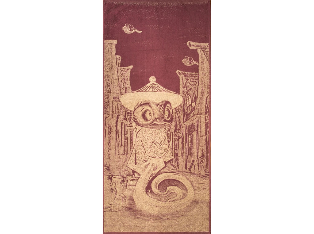 6с102.411ж1 В Китае(слива1) Полотенце махровое 67х150см