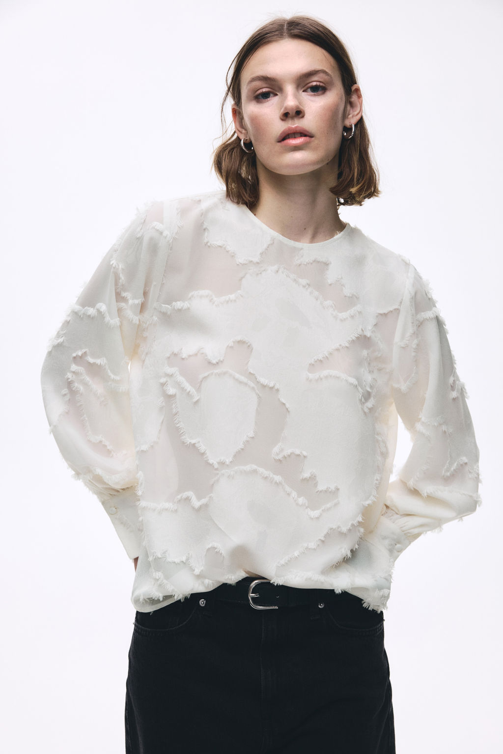 Blusa en tejido jacquard - H&m фото 2