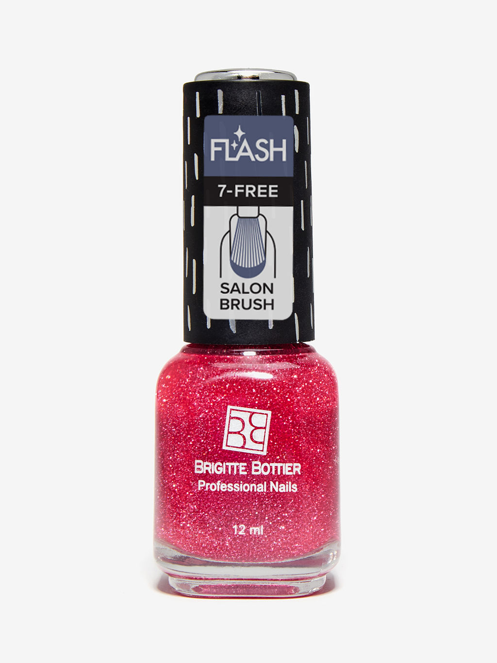 Brigitte Bottier Лак FLASH (Вспышка) светоотражающий эффект тон 03 ярко-розовый 12мл