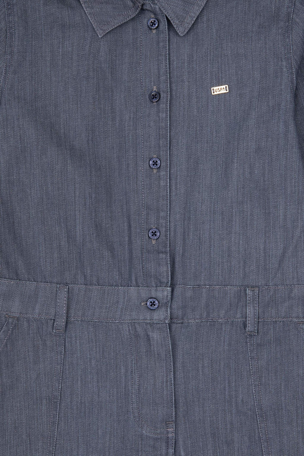 K_z _ocuk Siyah Dokuma Elbise - U.s. polo assn фото 3