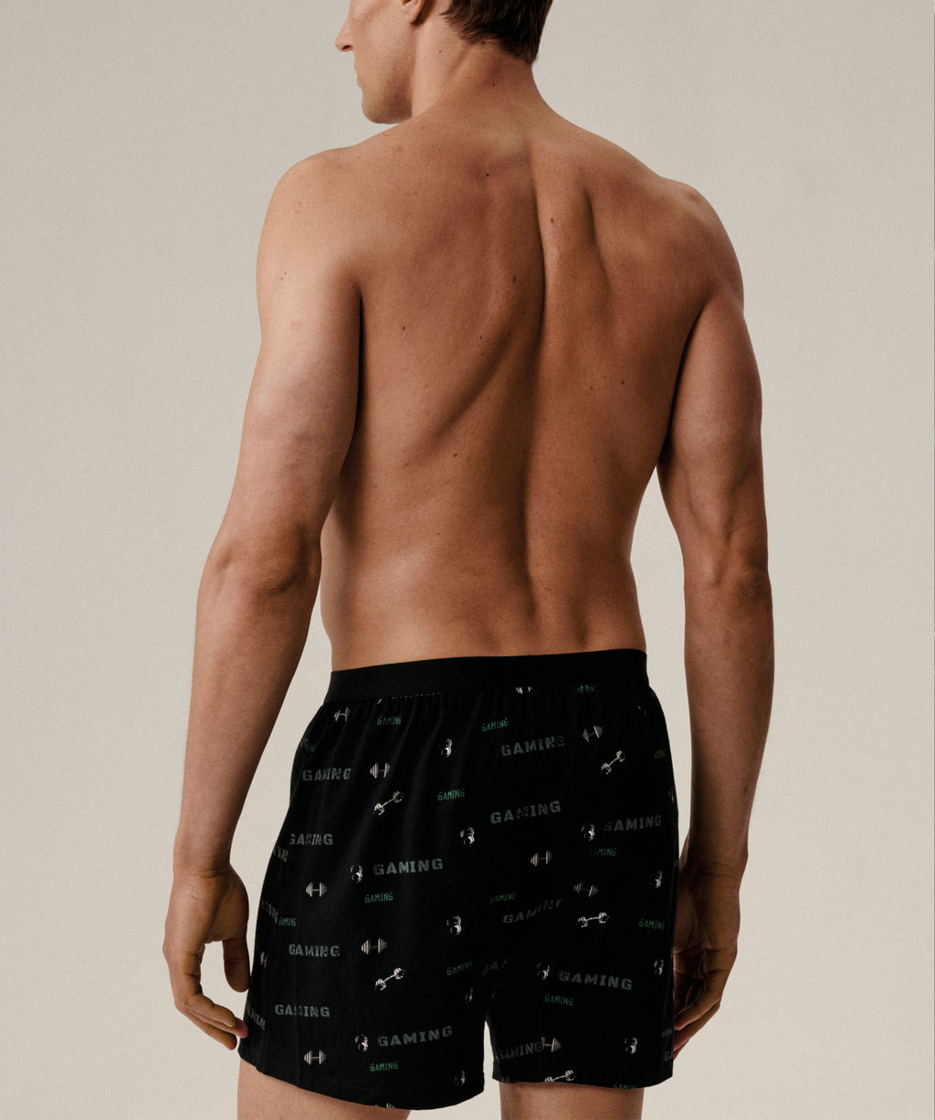 ATLANTIC 2MBX-084 Трусы боксеры Gym - набор 2 шт. черный + светлый хаки фото 3