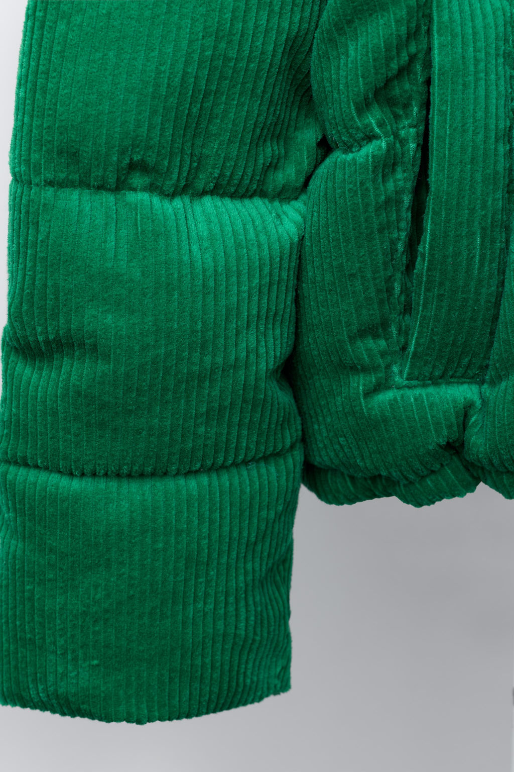 EMBROIDERED TEXT CORDUROY PUFFER JACKET - Zara фото 6