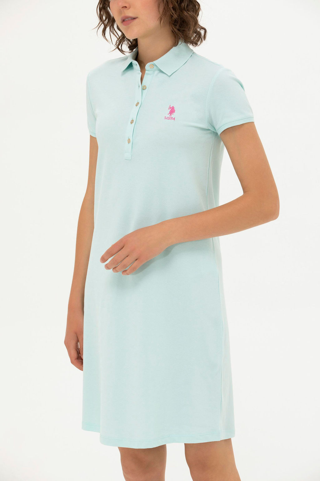 U. S. Polo Assn Женское трикотажное платье зеленого цвета - U.s. polo assn фото 5