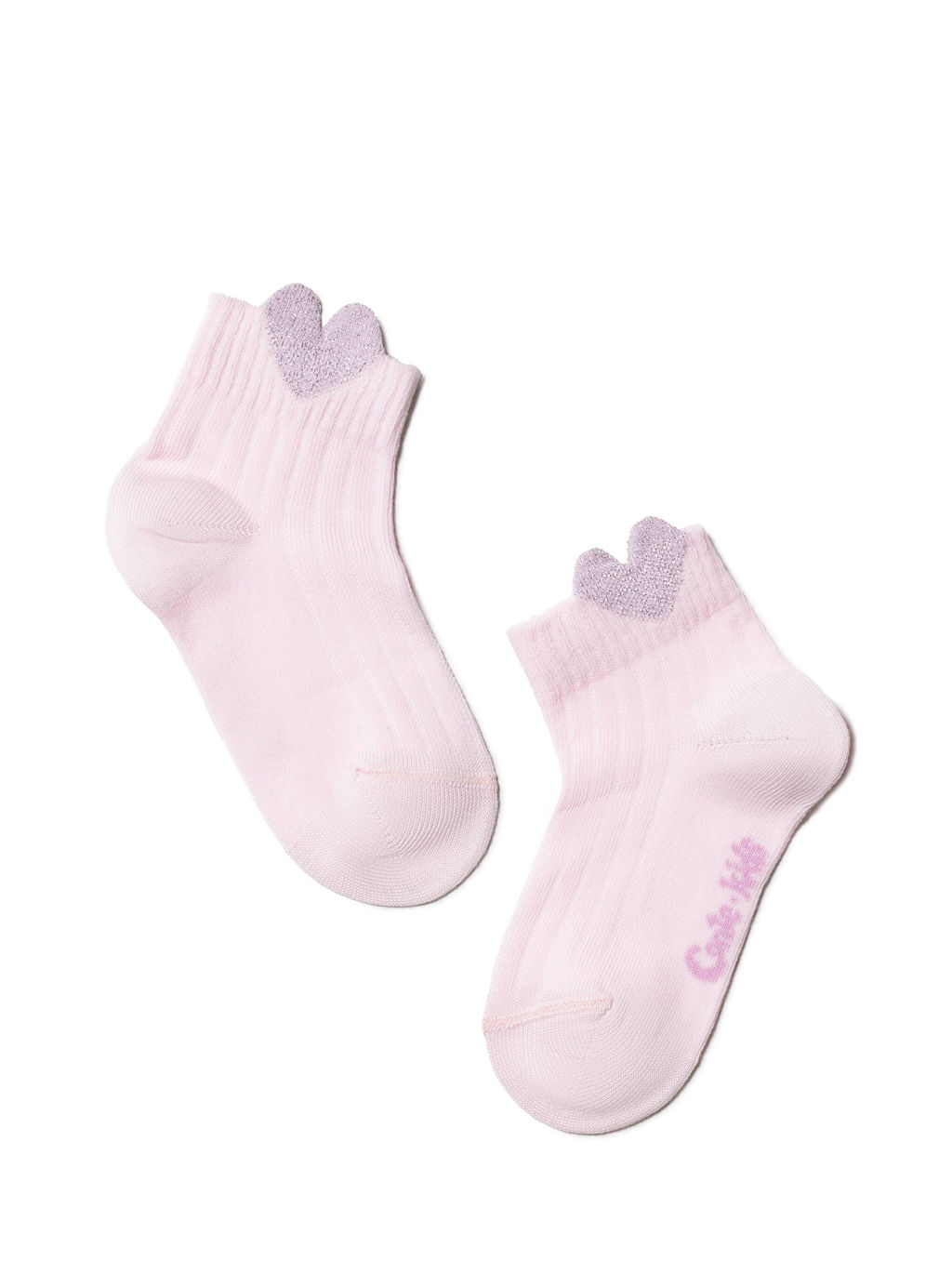 Цена за 2 пары Conte-Kids Хлопковые носки TIP-TOP с сияющим пикотом св.розовый