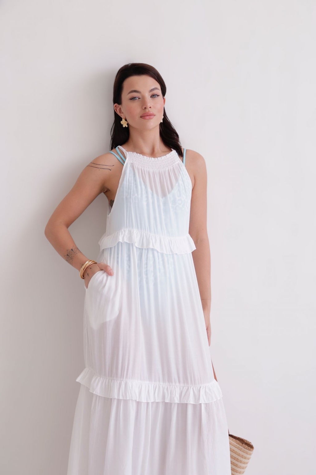 Martichelli Платье пляжное белое  фото 10