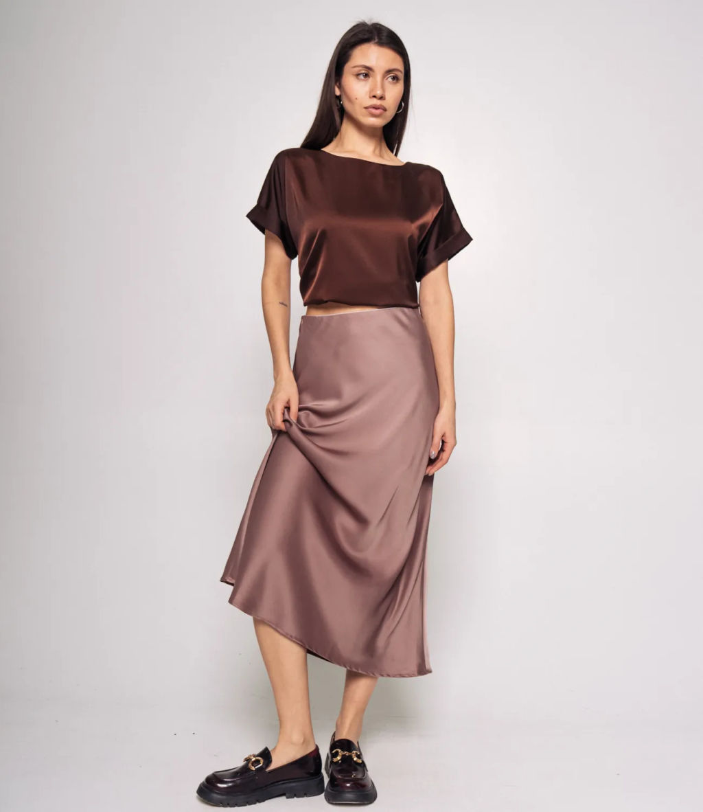 Юбка #КТ2103, мокко