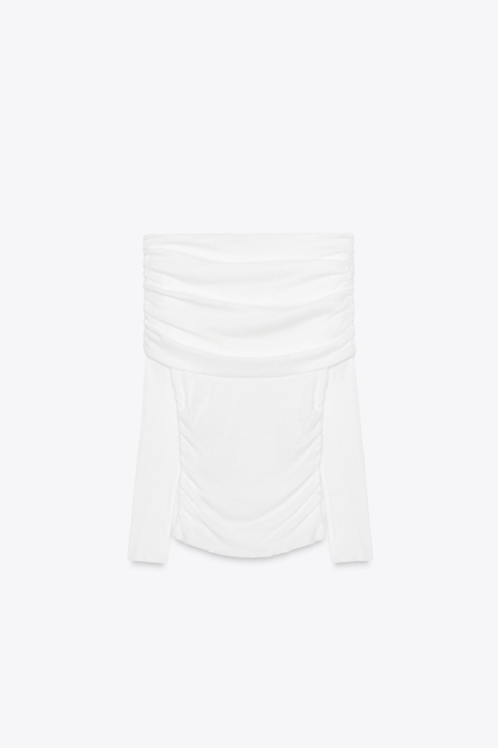 GATHERED BANDEAU T-SHIRT - Zara фото 6