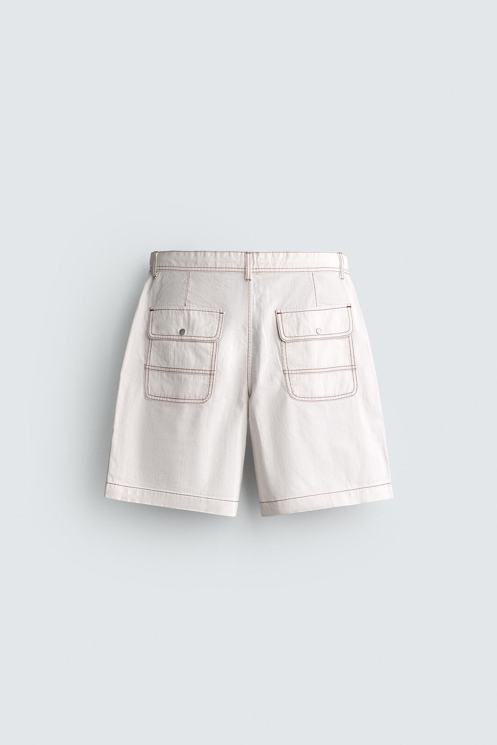 BERMUDA WIDE FIT PLIEGUES / Blanco roto - Zara фото 8