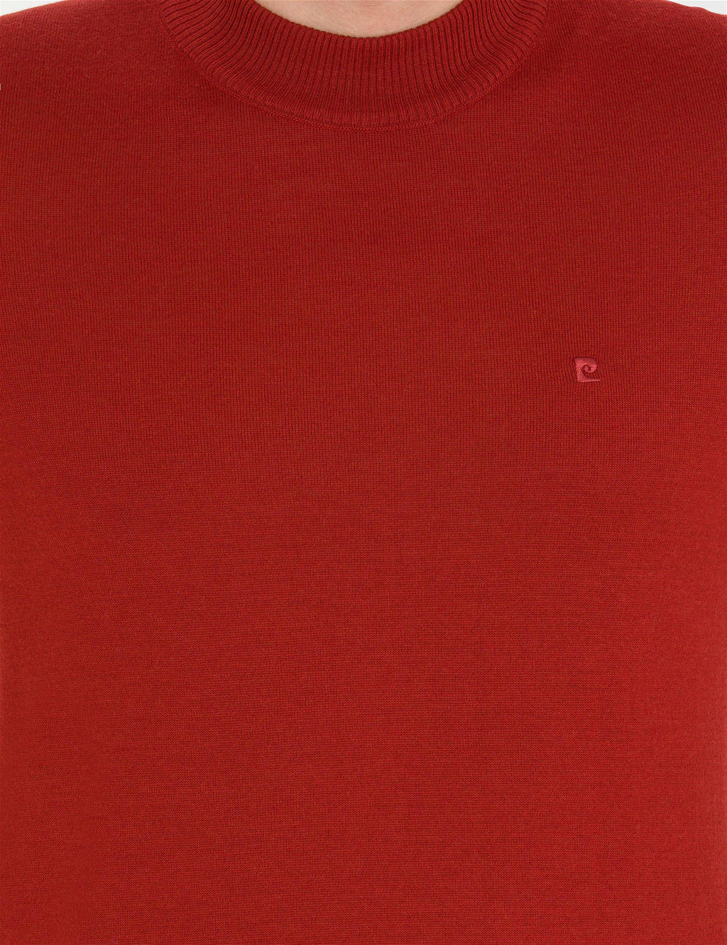 Kiremit Slim Fit Bato Yaka Y_n Kar___ml_ Basic Triko Kazak - Pierre cardin фото 6