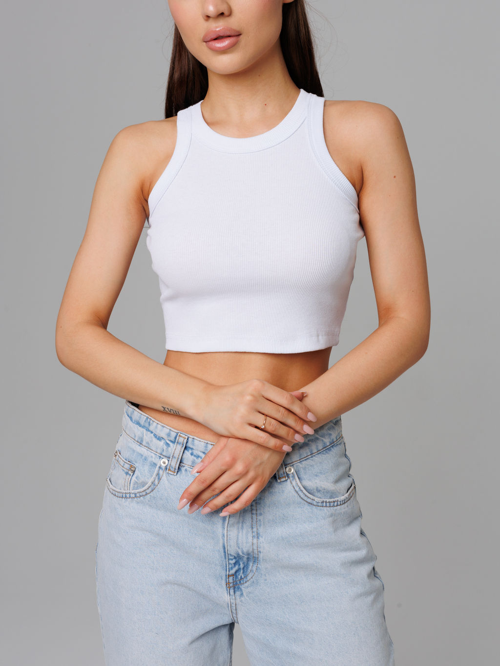 Майка женская кашкорсе белая 2049 (9) - Lingeamo фото 2