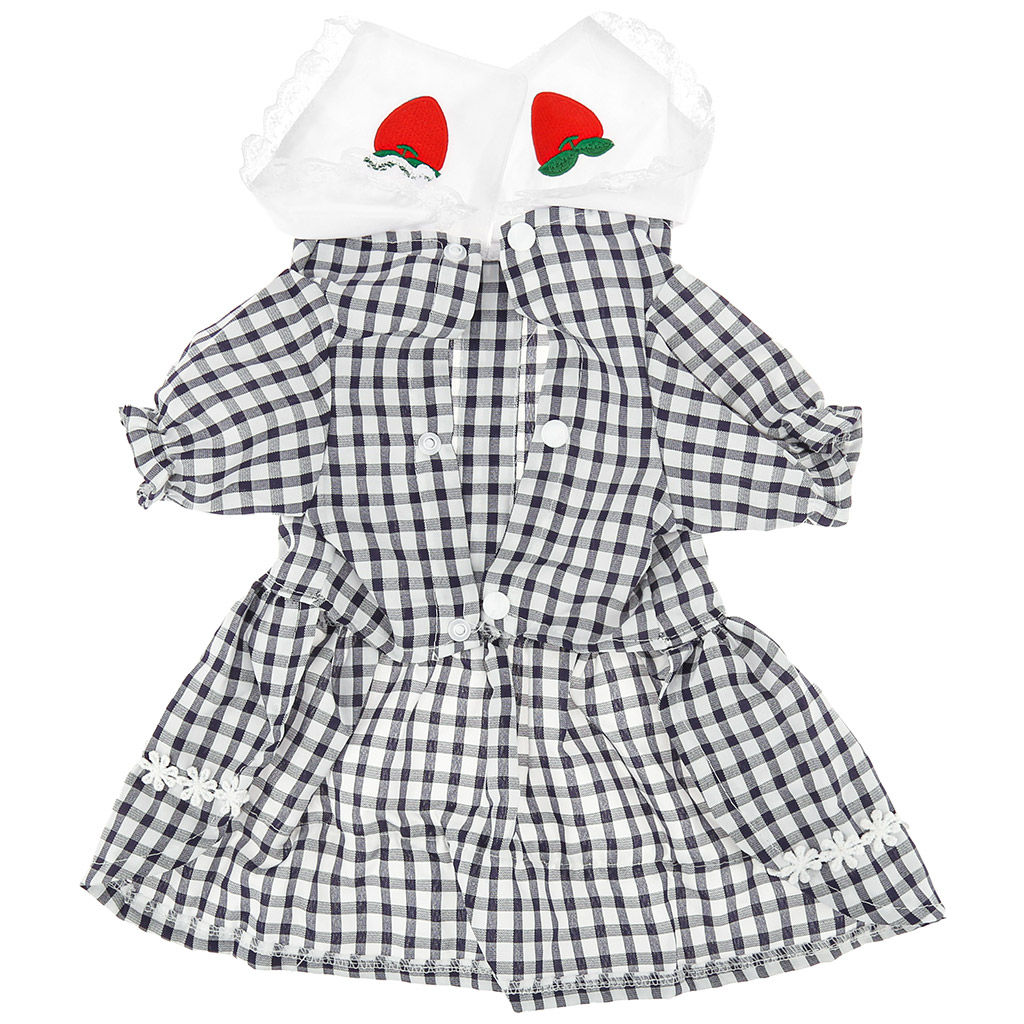 Пэт тойс (Pet toys) Одежда для собаки Платье с вышивкой, с кружевом, на кнопках р-р S, длина спинки 20см/обхват груди 28см/обхват шеи 22см, цвет-синий, 100% полиэстер (Китай) - Домашняя Мода фото 6