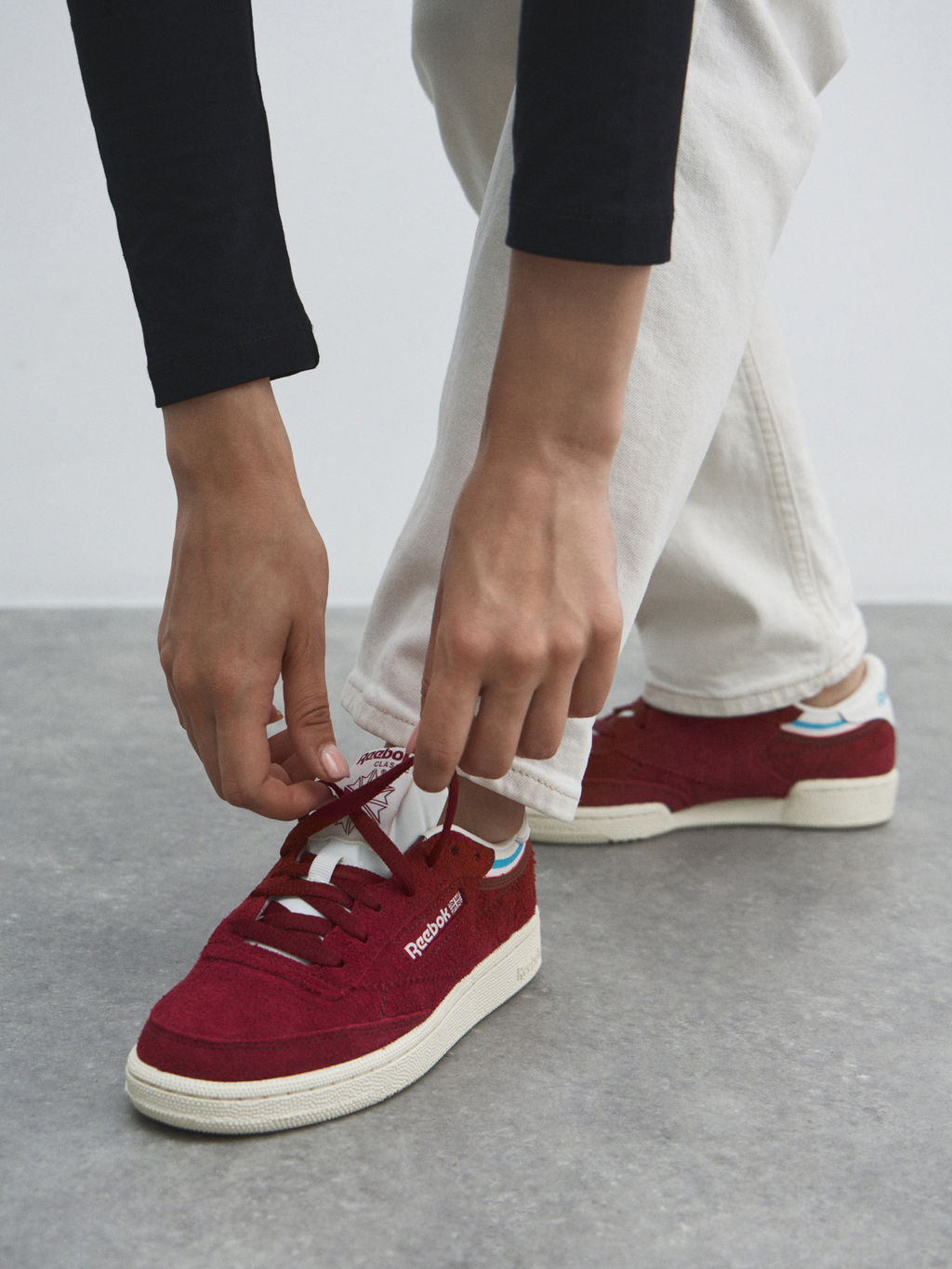 Женские кеды REEBOK CLUB C 85 Артикул 4493305, вишневый