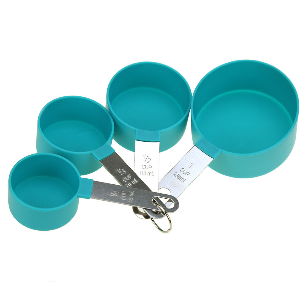 Ложка мерная пластмассовая, набор 4 штуки 59мл; 78мл; 118мл; 236мл, цвета микс, ручка из нержавеющей стали, на картоне (Китай) - Домашняя мода фото 5