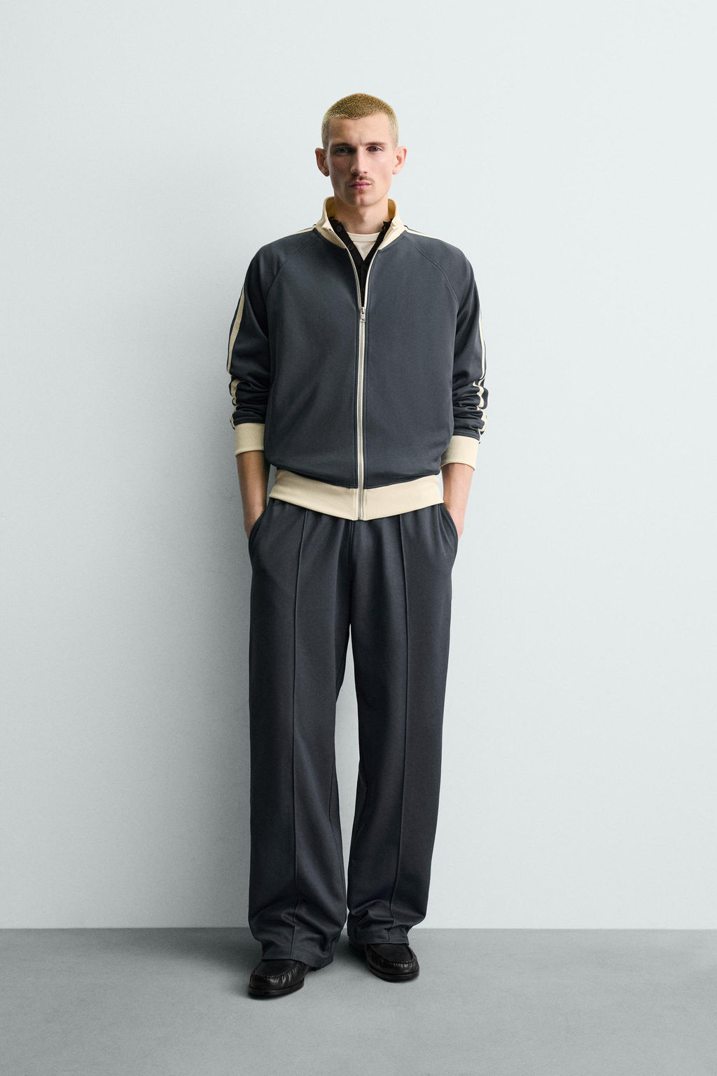 ZIP-UP SWEATSHIRT WITH STRIPES - Zara фото 9