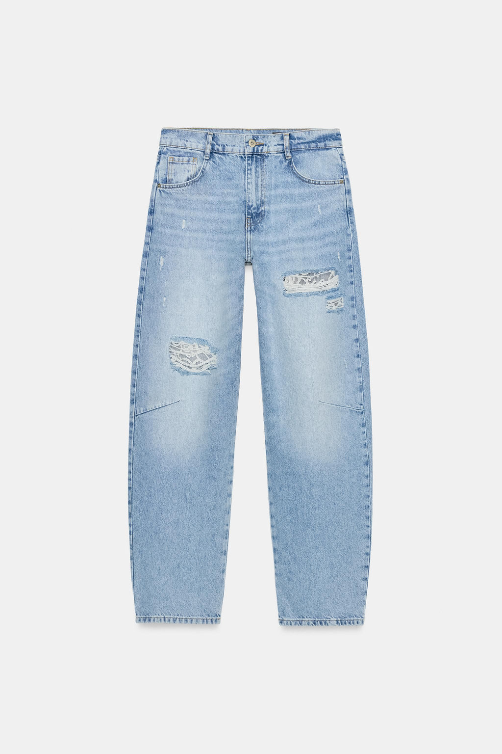 JEANS Z1975 BAGGY ENCAJE ROTOS / Azul medio