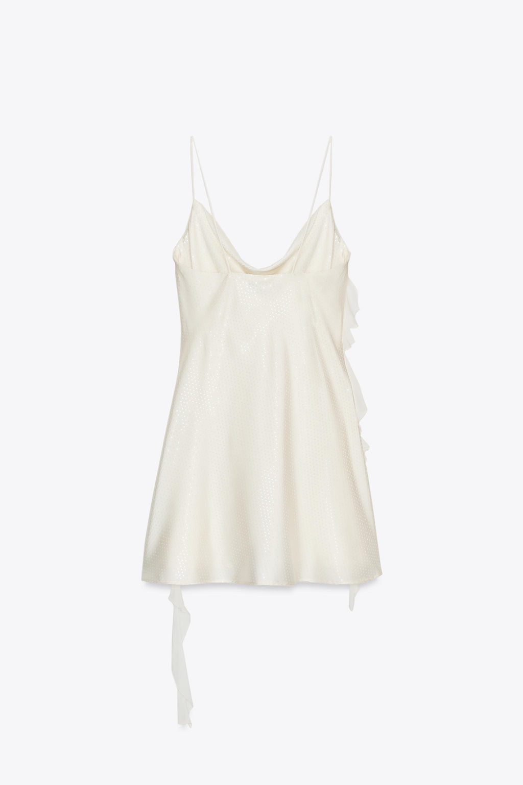 SHINY RUFFLE TRIM MINI DRESS - Zara фото 8
