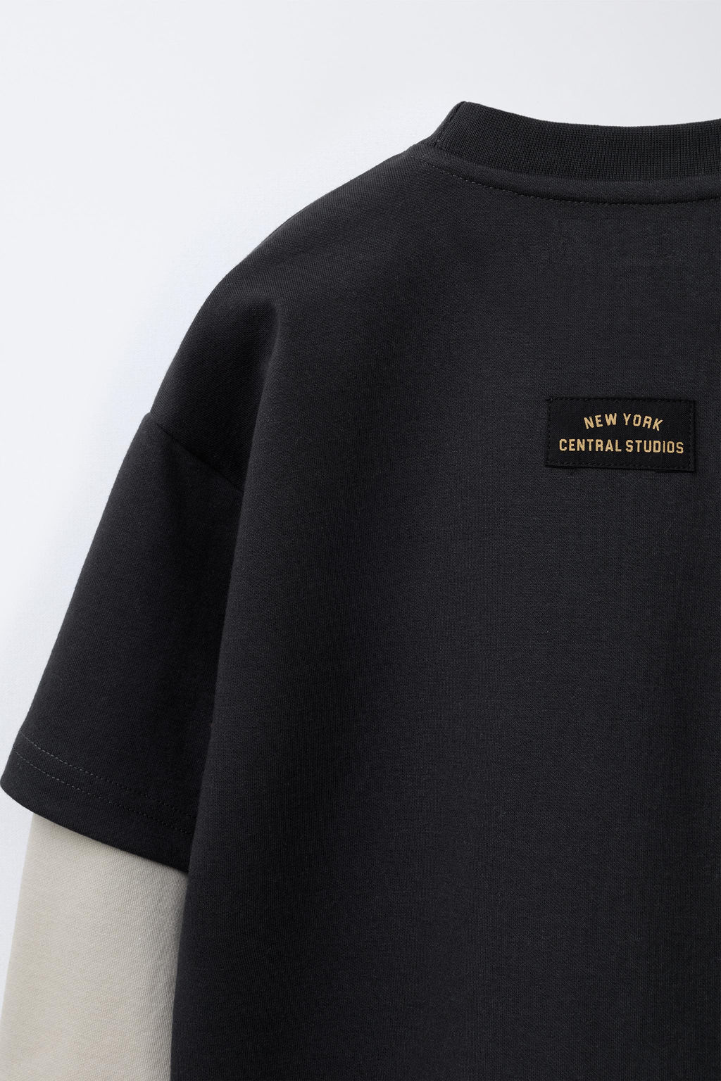 DOUBLE SLEEVE VARSITY INTERLOCK SWEATSHIRT - Zara фото 4