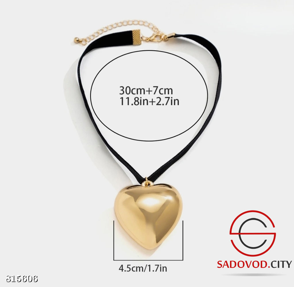 Короткое ожерелье сердечком