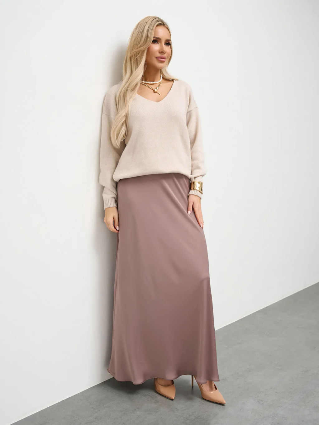 JETTY Юбка атласная макси  фото 9