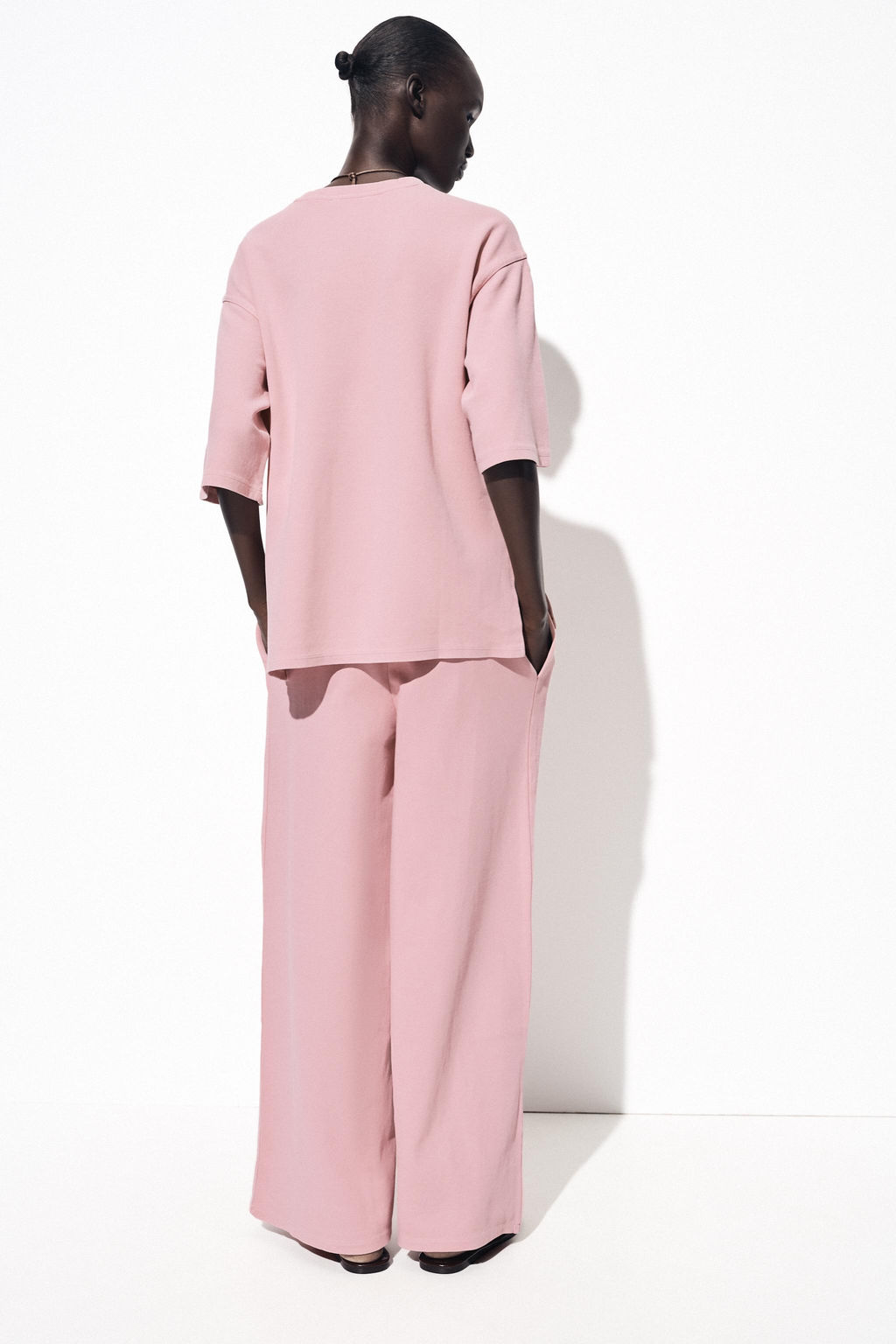WASHED EFFECT INTERLOCK T-SHIRT - Zara фото 4