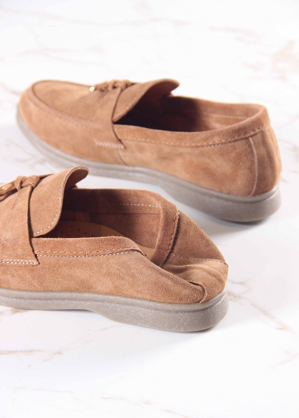 Лоферы туфли 170.2614be. светло- коричневый замша