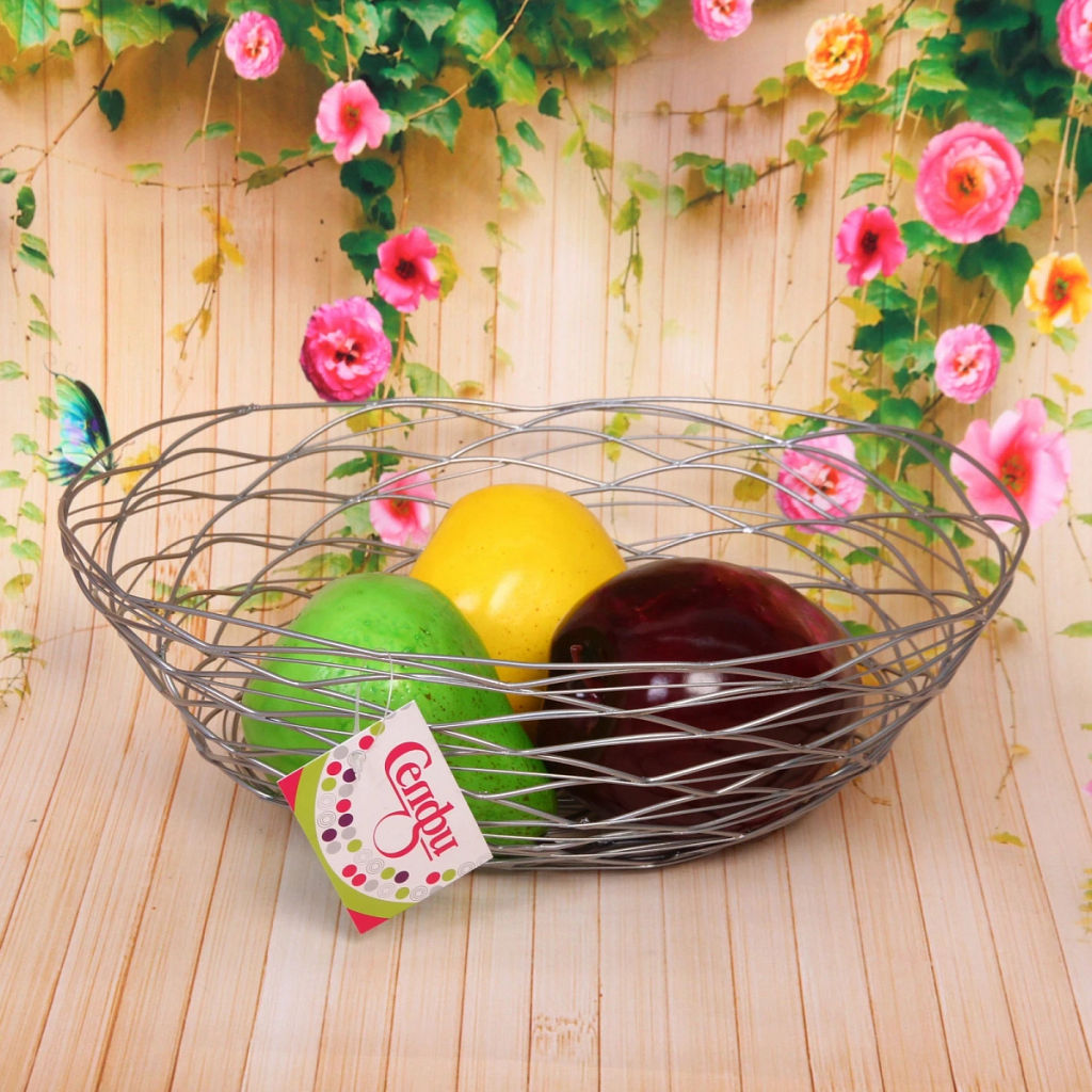 Фруктовница "Brownie" 28*20*9см лоза серая