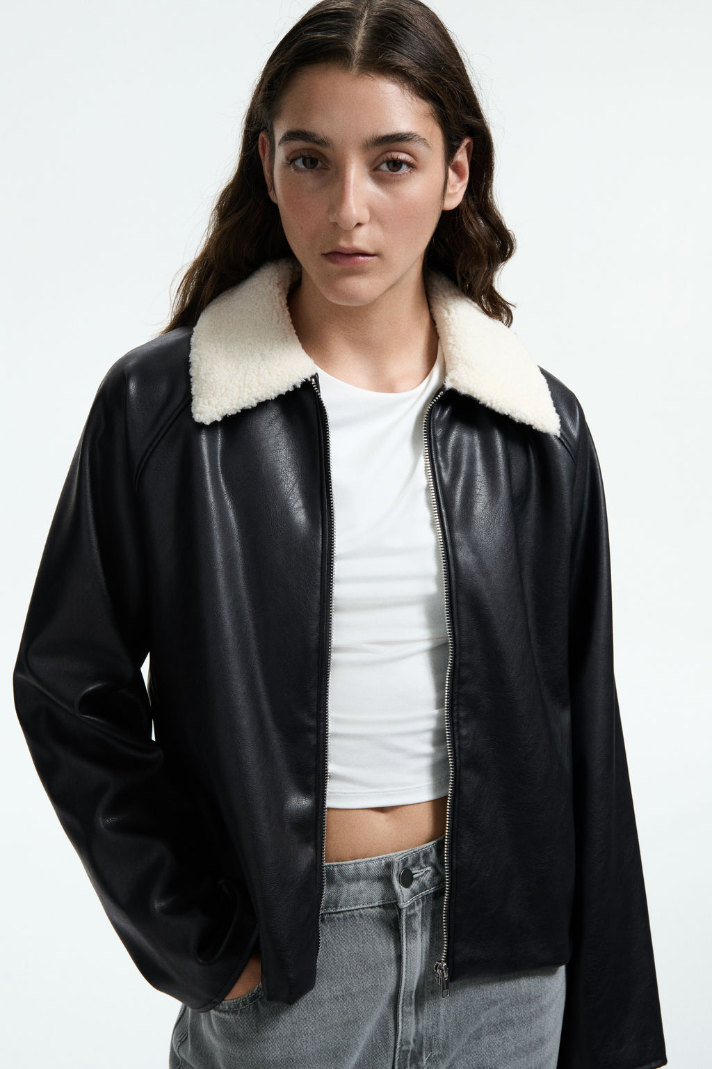 Chaqueta con cuello de borreguito - H&m фото 3